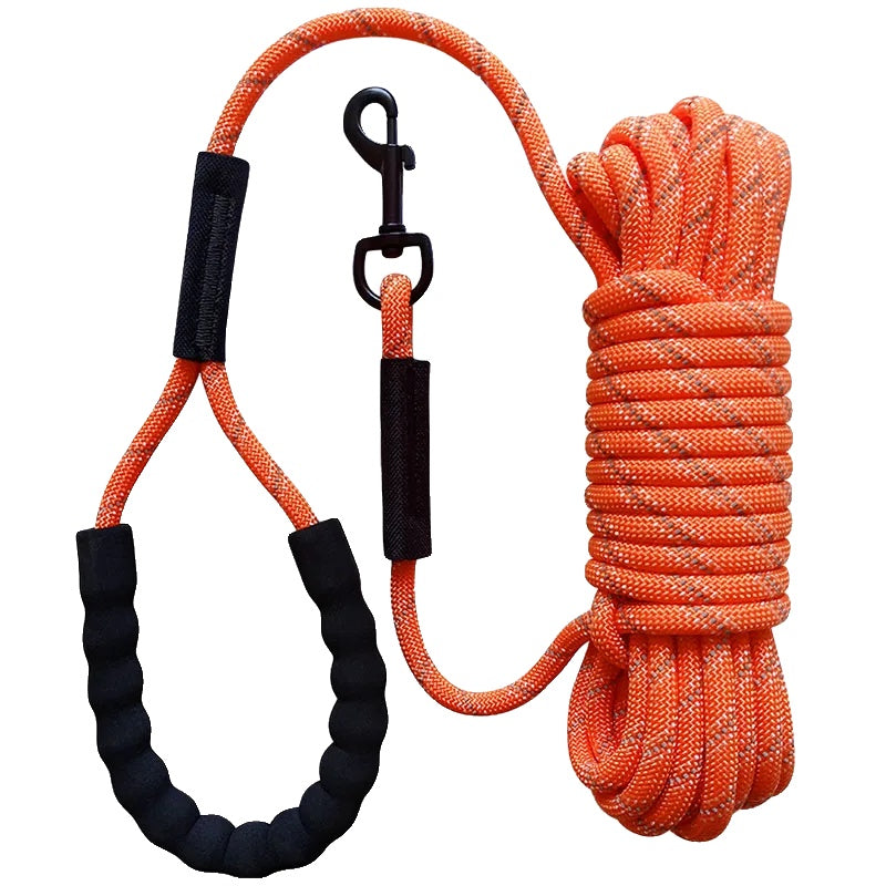 Reflective Dog Leash for All Breeds – Durable Nylon, Comfortable Foam Handle, Night Safety-1