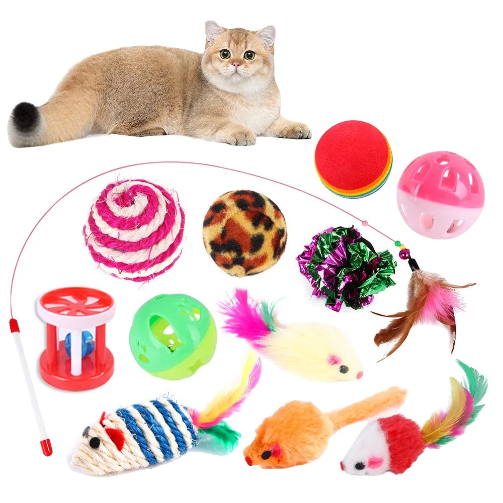 Variant image for Cat Toy Set for Kittens – 20-Piece Variety, Engaging Designs, Safe Eco-Friendly Materials-1