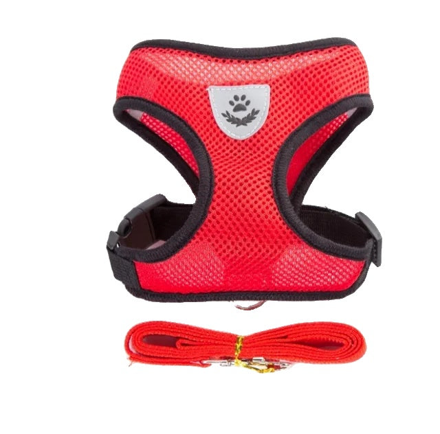 Variant image for Adjustable Harness for Small Dogs and Cats – Breathable Mesh, Reflective Stripes, Includes Leash-12