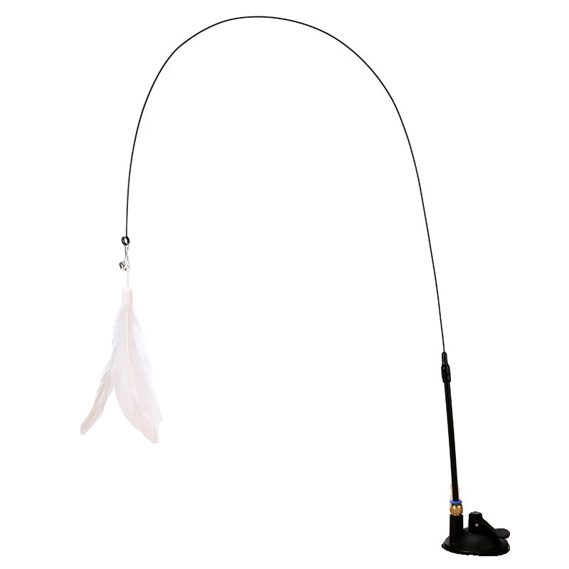 Variant image for Interactive Cat Toy for Kittens – Feather Teaser Wand, Suction Cup Design, Engaging Play-4