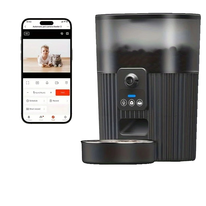 Variant image for Smart Automatic Pet Feeder with WiFi Remote Control for Cats and Dogs - Customizable Schedule, Large Capacity, Easy to Clean-3