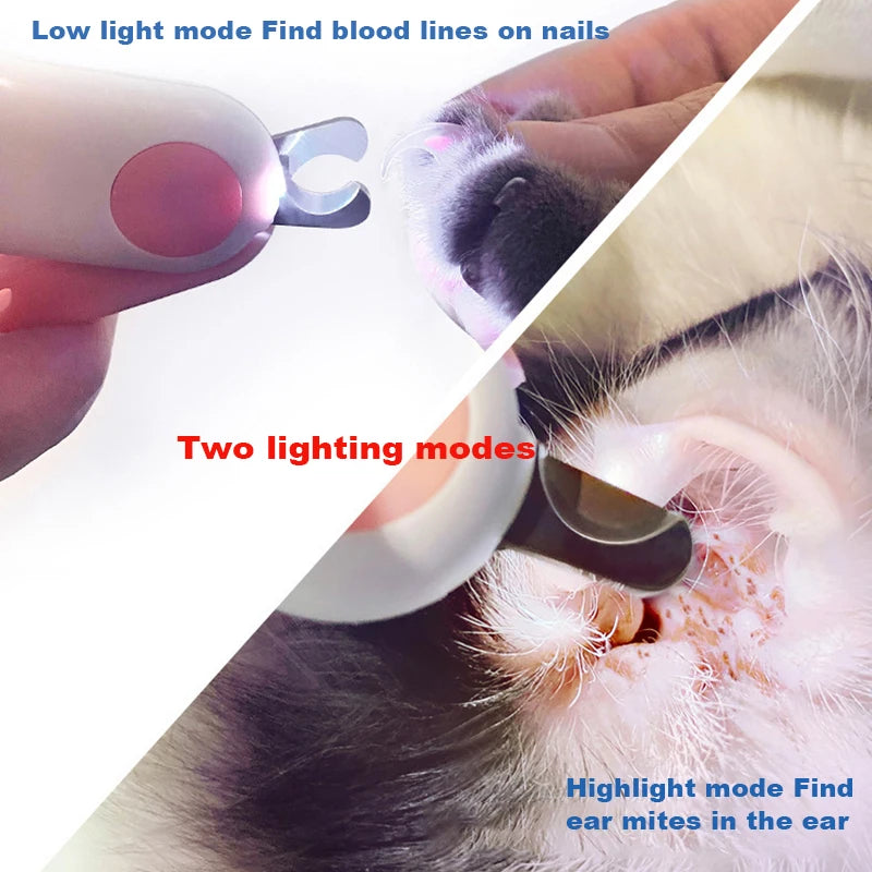 Nail Clipper for Cats and Small Dogs – LED Light, Ergonomic Design, Stainless Steel Blade-5