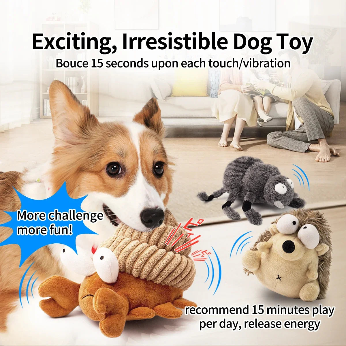Interactive Dog Toy for Small Dogs – Dancing Plush, Chew-Friendly, Soft Material-3