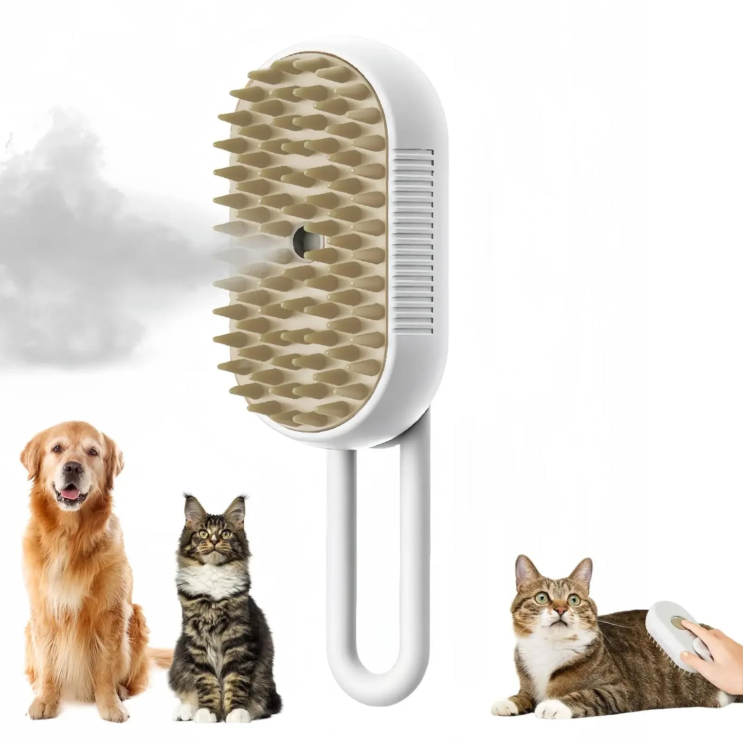 Variant image for 3-in-1 Dog Grooming Brush – Electric Steam Technology, Gentle Massage, Rechargeable-2