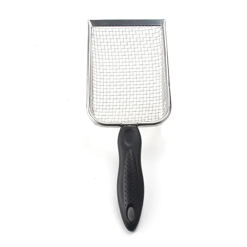 Cat Litter Shovel – Long Handle, Ergonomic Grip, Stainless Steel-3
