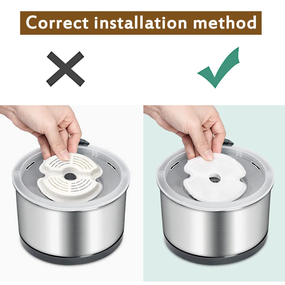 Replacement Filters for Dog and Cat Water Fountains – Triple Purification, Activated Carbon, Compatible with 2.5L and 2L Dispensers-5