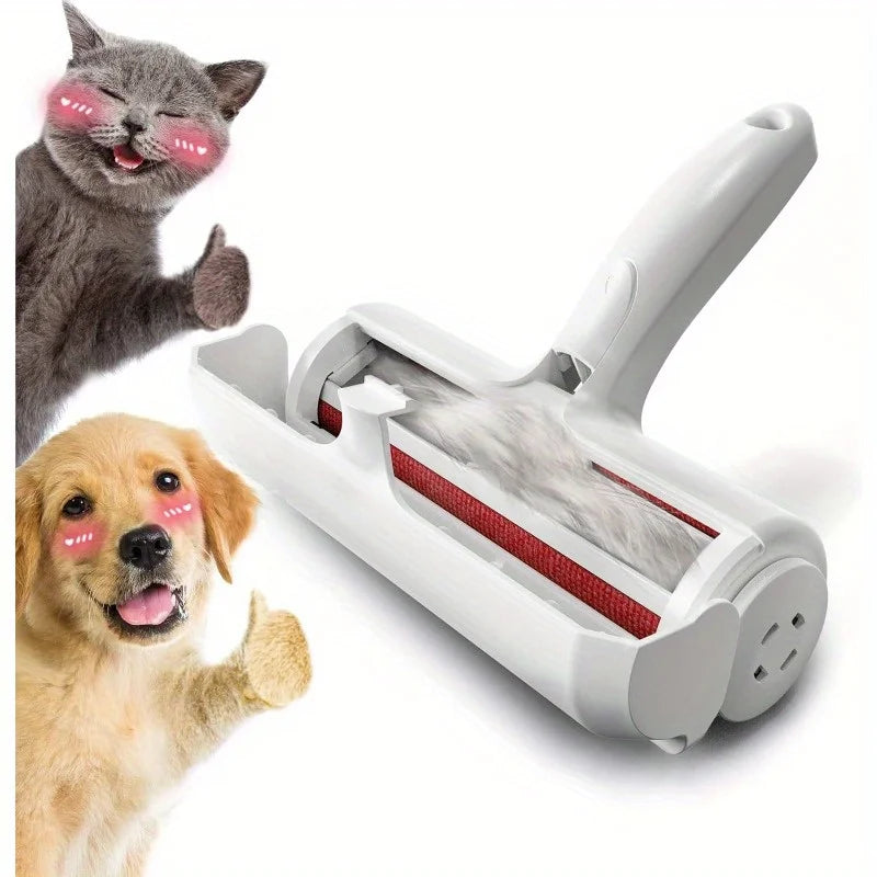 Pet Hair Remover Tool for Dogs and Cats – Self-Cleaning Base, Reusable, Efficient Fur Removal-3