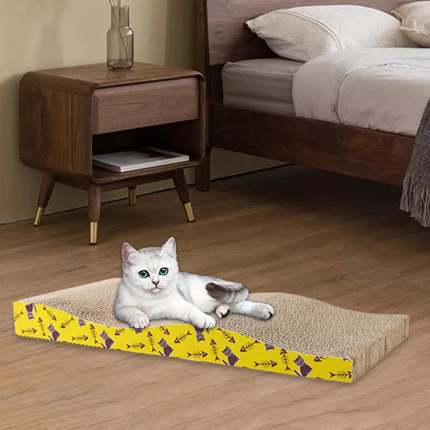 Cat Scratching Board for Cats – Durable Corrugated Paper, Cozy Lounge Bed, Multi-Size-4