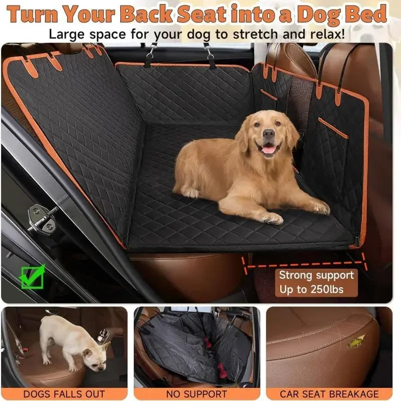 Dog Car Seat Cover for Dogs – Waterproof Hammock, Universal Fit, Durable 600D Oxford Cloth-3