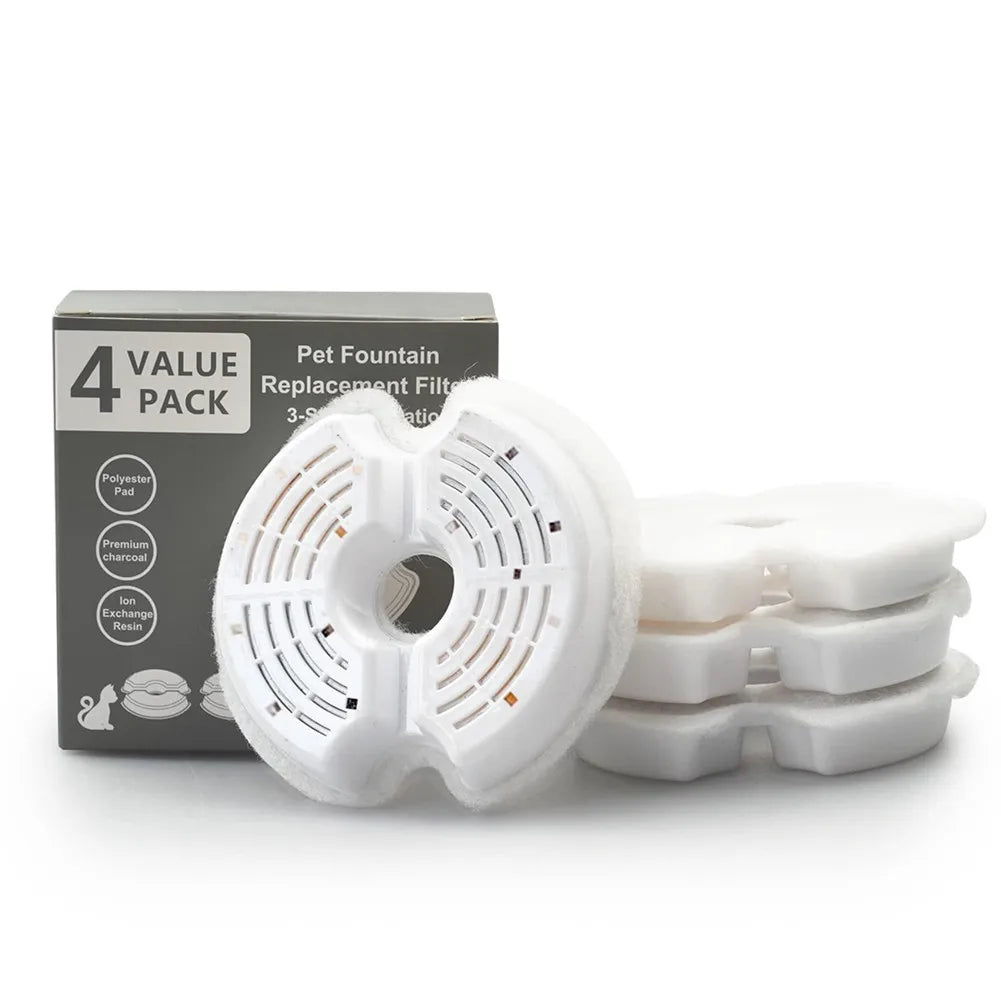Variant image for Replacement Filters for Dog and Cat Water Fountains – Triple Purification, Activated Carbon, Compatible with 2.5L and 2L Dispensers-1