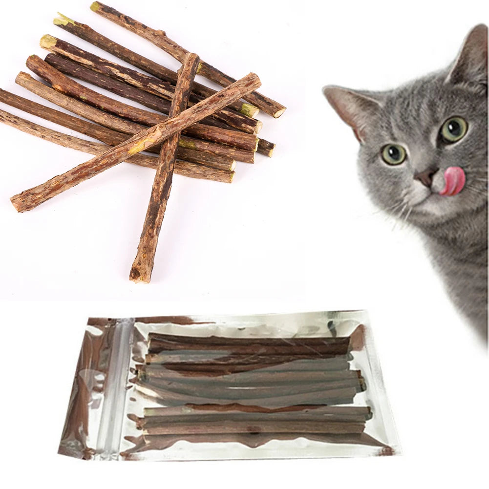 Chew Cat Toys for Cats – Natural Wood Polygonum, Safe, Promotes Dental Health-6