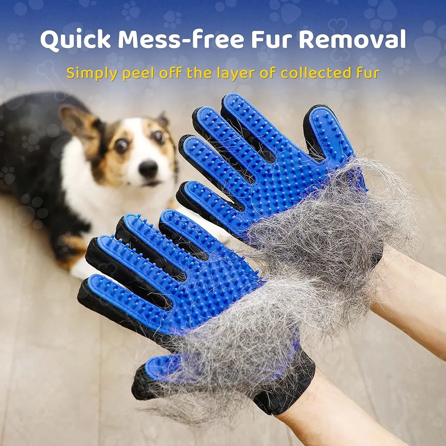 Grooming Gloves for Cats and Dogs – Gentle Hair Remover, Comfortable Fit, Easy to Clean-3