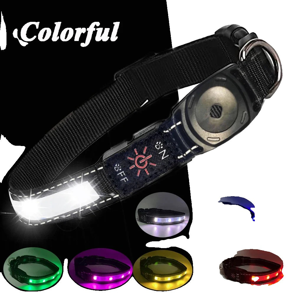 Variant image for LED Dog Collar for Apple AirTag – Waterproof, USB Rechargeable, Luminous Design-17