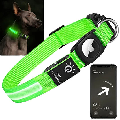 Variant image for LED Dog Collar for Apple AirTag – Waterproof, USB Rechargeable, Luminous Design-7