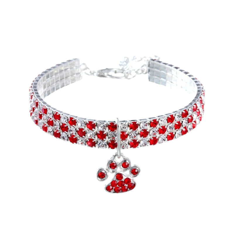 Variant image for Dog Necklace for Small to Medium Pets – Durable Alloy, Adjustable Length, Rhinestone Design-13