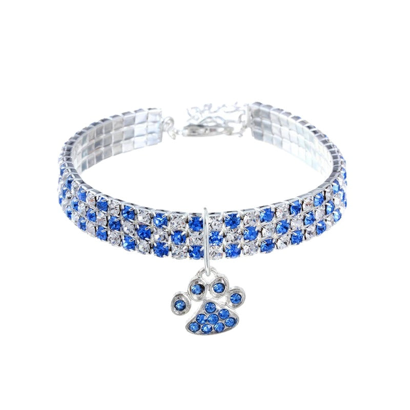 Variant image for Dog Necklace for Small to Medium Pets – Durable Alloy, Adjustable Length, Rhinestone Design-12