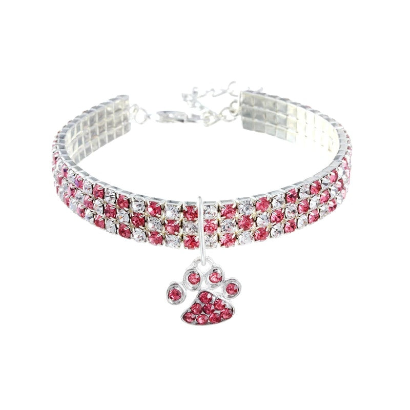 Variant image for Dog Necklace for Small to Medium Pets – Durable Alloy, Adjustable Length, Rhinestone Design-3