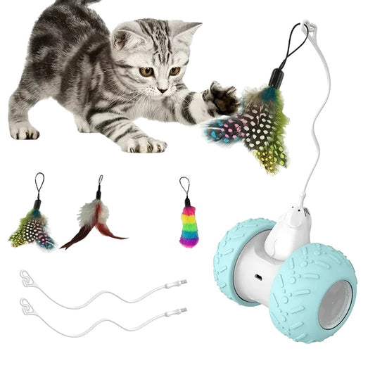 Interactive Cat Toy for Indoor Cats – Smart Robotic Design, LED Lights, Long Battery Life-1
