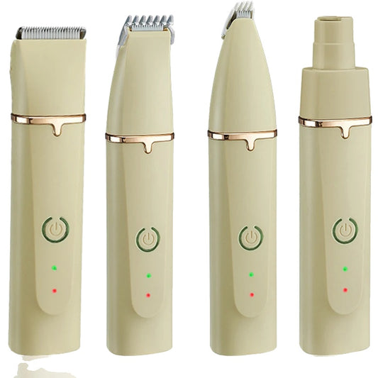 Electric Dog Grooming Clippers – 4-in-1 Trimmer, Nail Grinder, Cordless, Low Noise-1