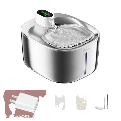 Variant image for Wireless Water Fountain for Cats and Dogs – 4L Capacity, Cordless Design, Easy to Clean Stainless Steel-2