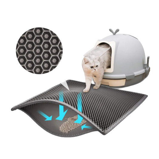 Cat Litter Mat for Cats – Waterproof, Double Layer, Skidproof EVA Design-1