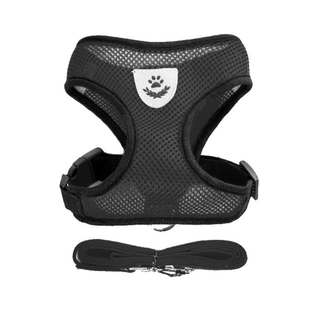 Variant image for Adjustable Harness for Small Dogs and Cats – Breathable Mesh, Reflective Stripes, Includes Leash-8
