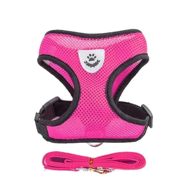 Variant image for Adjustable Harness for Small Dogs and Cats – Breathable Mesh, Reflective Stripes, Includes Leash-7