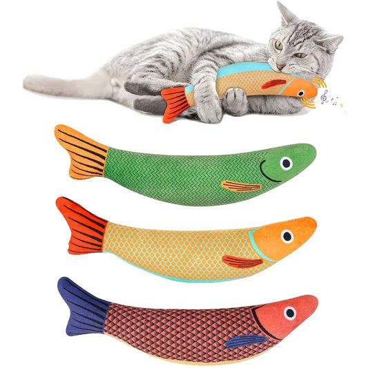 Interactive Cat Toy – 3D Simulation Fish, Catnip-Infused, Soft Plush Chew Toy-2