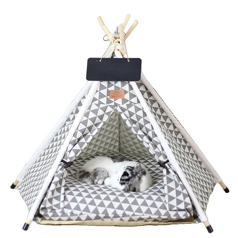 Variant image for Pet Teepee Tent for Cats and Dogs – Portable, Washable, Includes Cushion-13