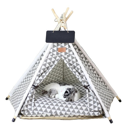 Variant image for Pet Teepee Tent for Cats and Dogs – Portable, Washable, Includes Cushion-13