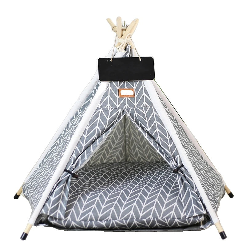 Variant image for Pet Teepee Tent for Cats and Dogs – Portable, Washable, Includes Cushion-32