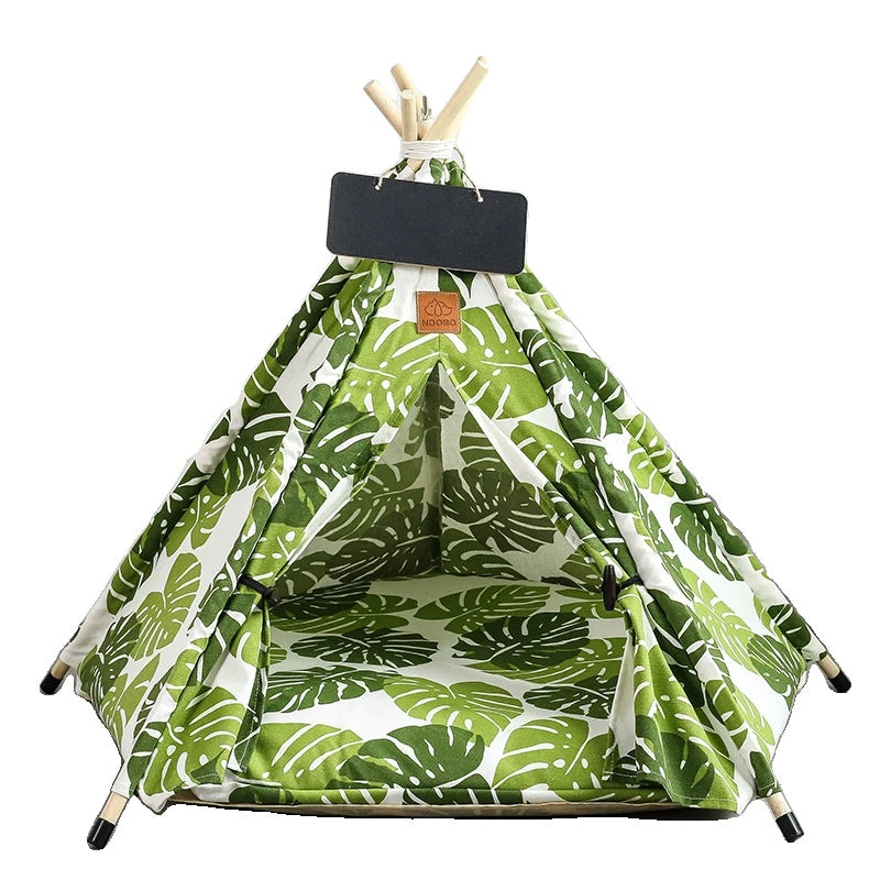 Variant image for Pet Teepee Tent for Cats and Dogs – Portable, Washable, Includes Cushion-1
