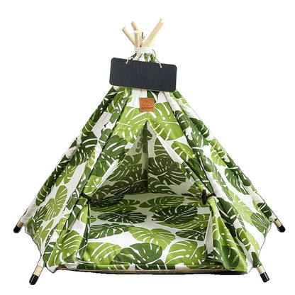 Variant image for Pet Teepee Tent for Cats and Dogs – Portable, Washable, Includes Cushion-1