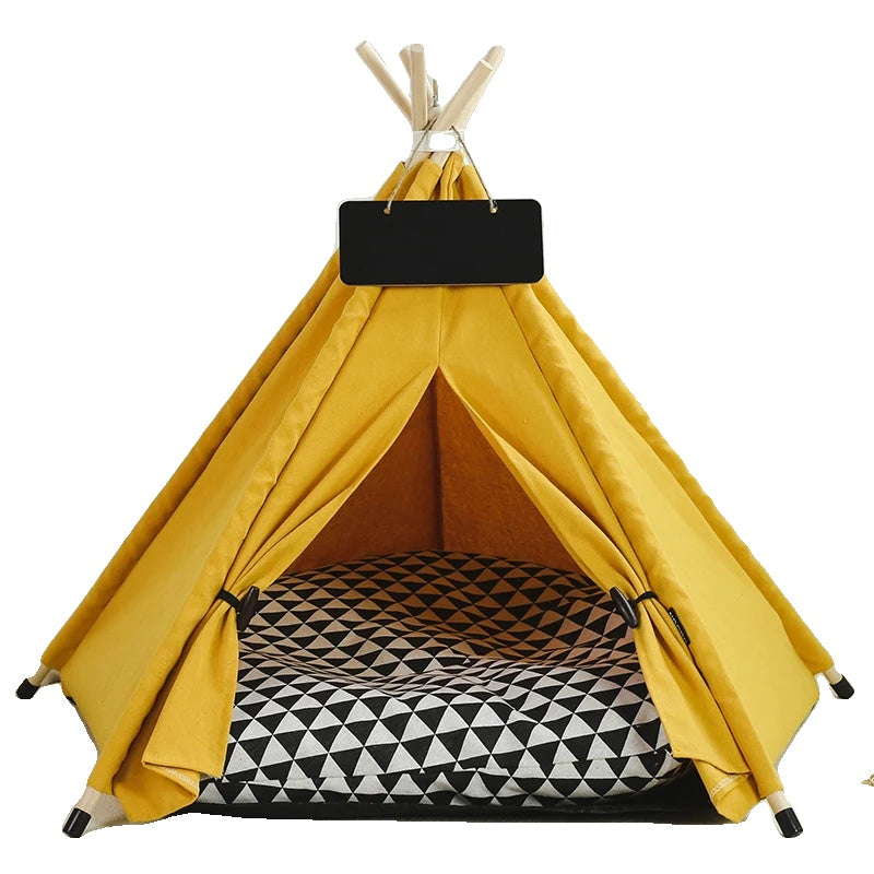 Variant image for Pet Teepee Tent for Cats and Dogs – Portable, Washable, Includes Cushion-12