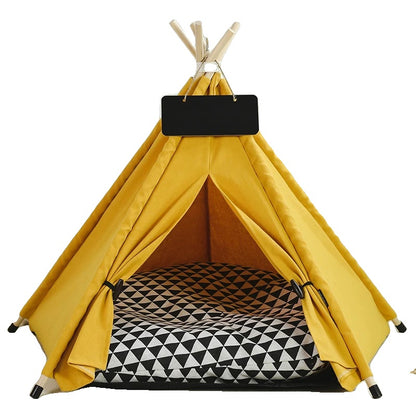 Variant image for Pet Teepee Tent for Cats and Dogs – Portable, Washable, Includes Cushion-12