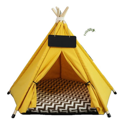 Variant image for Pet Teepee Tent for Cats and Dogs – Portable, Washable, Includes Cushion-6