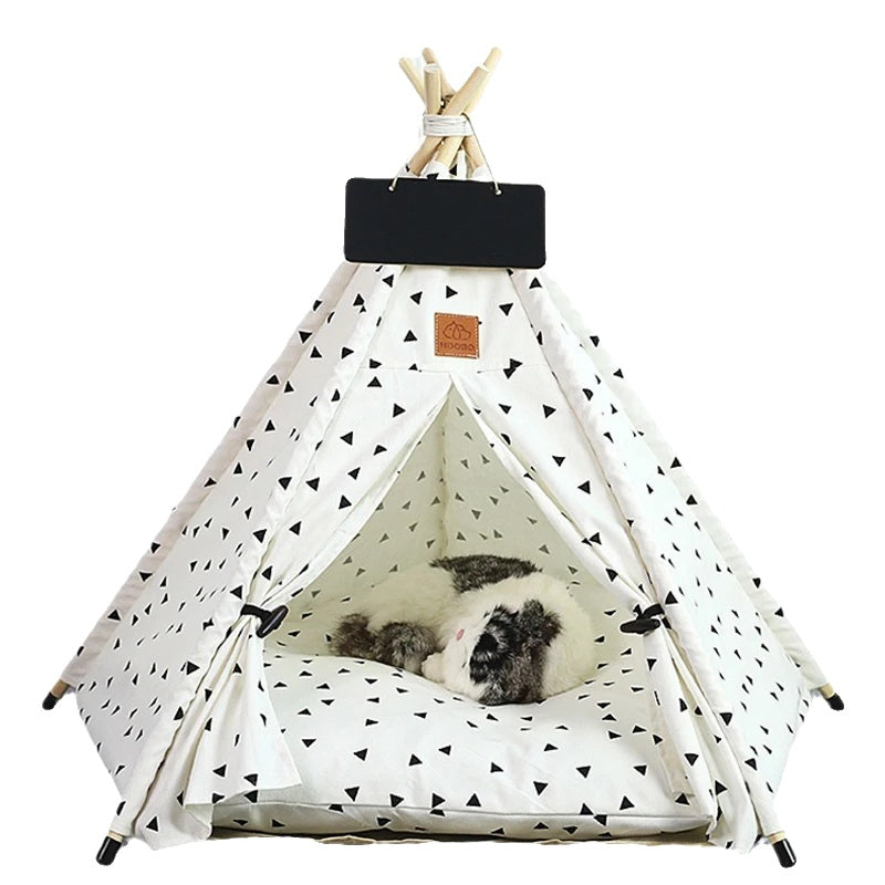 Variant image for Pet Teepee Tent for Cats and Dogs – Portable, Washable, Includes Cushion-14