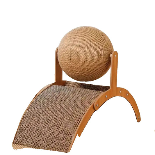 Cat Toy for Cats – Durable Sisal and Corrugated Paper, Ferris Wheel Shape, Includes Catnip-2