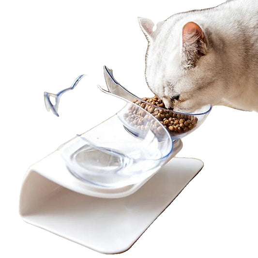 Double Cat Bowl for Cats – Elevated Design, Non-Slip, Easy to Clean, Adjustable Angle-2