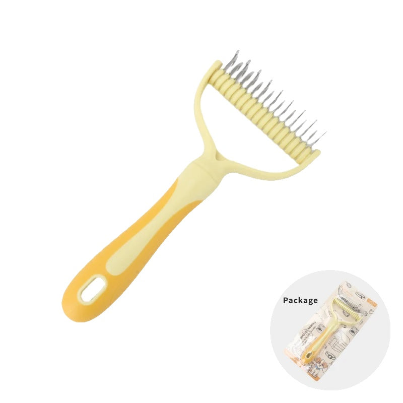 Variant image for Double-Sided Dog Grooming Brush – Stainless Steel Fur Knot Cutter, Deshedding Tool-4