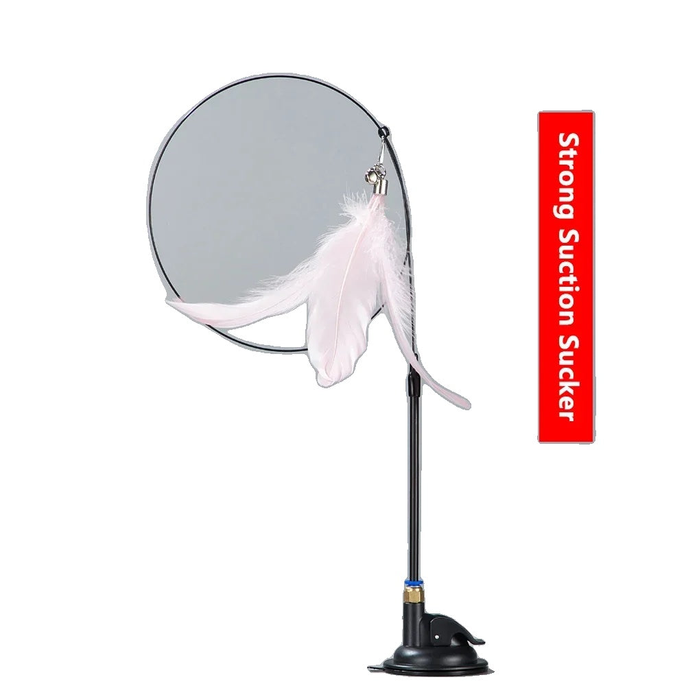 Variant image for Interactive Cat Toy – Feather Wand with Suction Cup Base, Durable Design, Safe Materials-7
