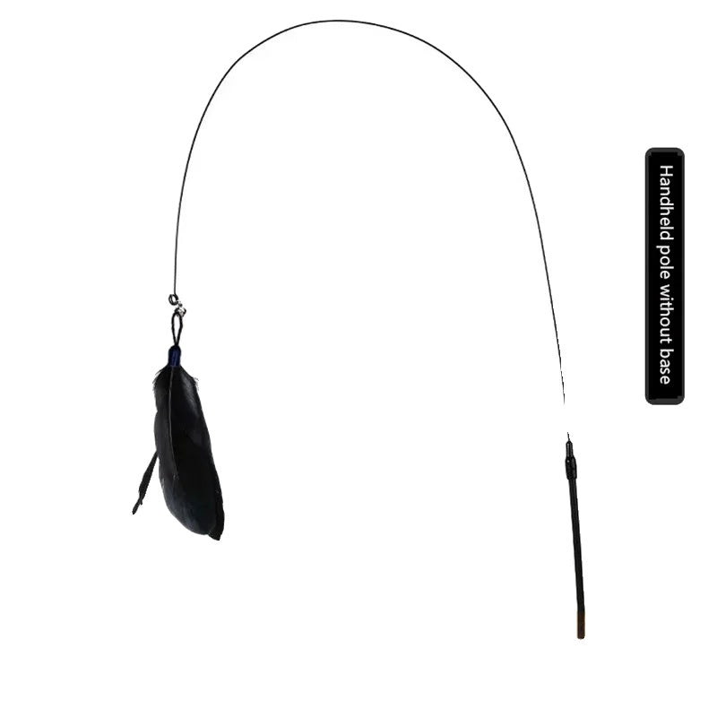 Variant image for Interactive Cat Toy – Feather Wand with Suction Cup Base, Durable Design, Safe Materials-2