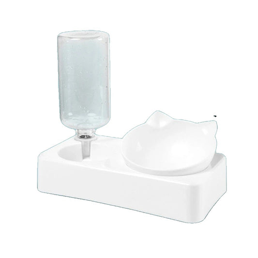 Raised Dog and Cat Bowls – Ergonomic 15-Degree Tilt, Automatic Water Feeder, Durable and Easy-to-Clean Material-1