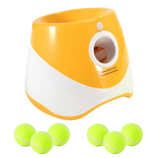 Automatic Tennis Ball Launcher for Dogs – Rechargeable, Interactive, Includes 6 Mini Balls-1