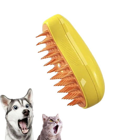 Steamy Grooming Brush for Dogs – 3-in-1 Deshedding Tool, Hot Steam Cleaning, Ergonomic Design-1
