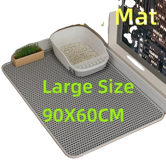 Cat Litter Mat for Cats and Dogs – Waterproof, Non-Slip, Washable Double Layer Design-2