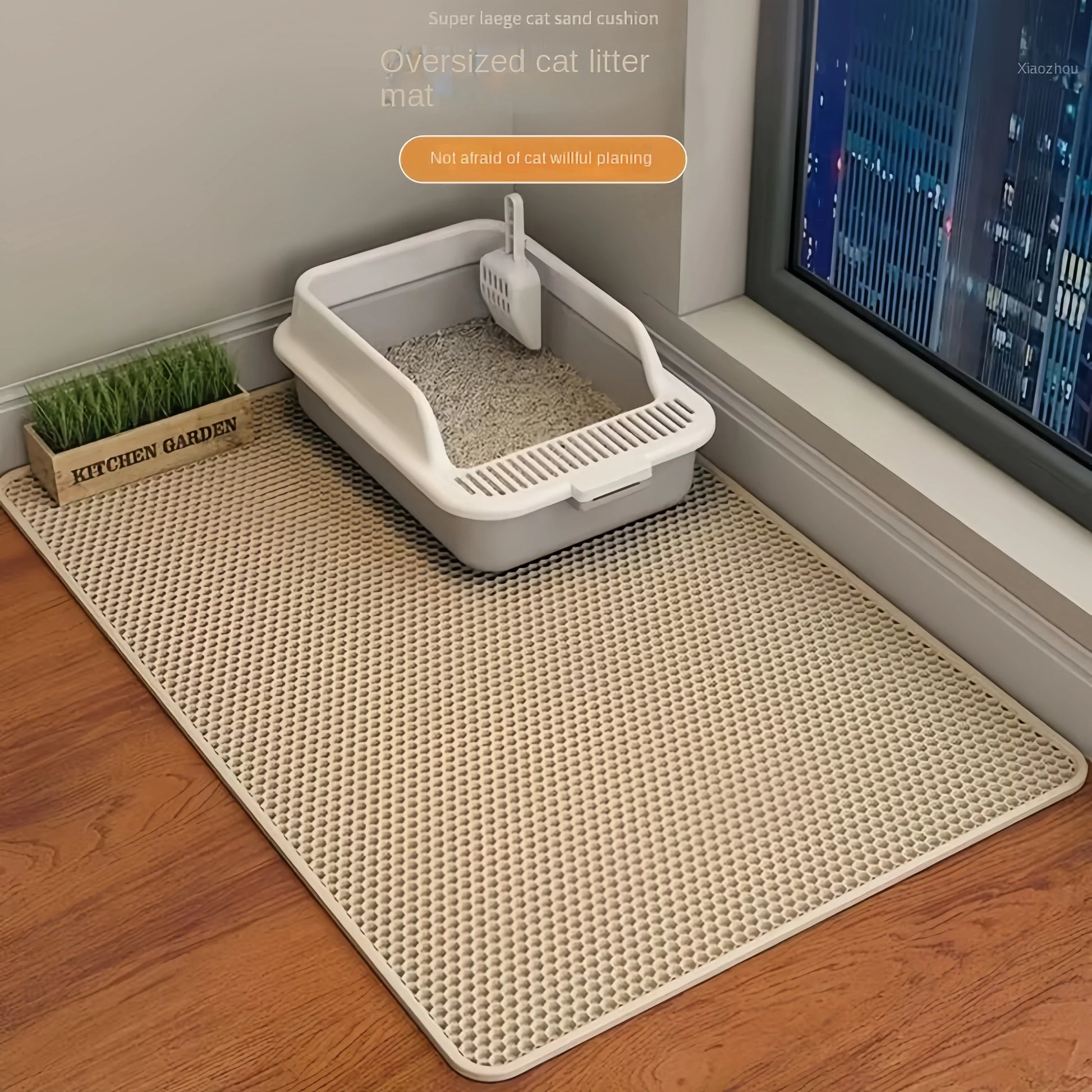 Variant image for Cat Litter Mat for Cats and Dogs – Waterproof, Non-Slip, Washable Double Layer Design-4
