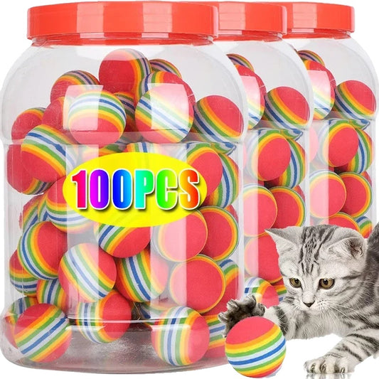 Interactive Toy Balls for Dogs and Cats – Automatic Jumping, Soft EVA, Rainbow Colors-2