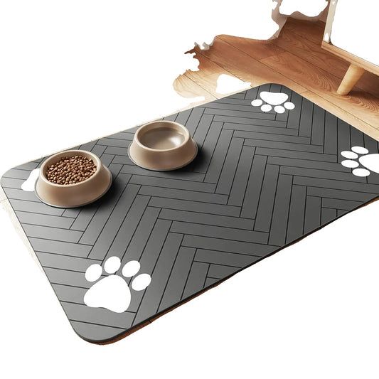 Pet Feeding Mat for Dogs and Cats – Absorbent, Waterproof, Non-Slip Rubber Backing-1