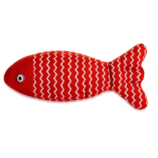 Interactive Cat Toy – Soft Linen Fish, Organic Catnip Stuffed, Safe for All Ages-1